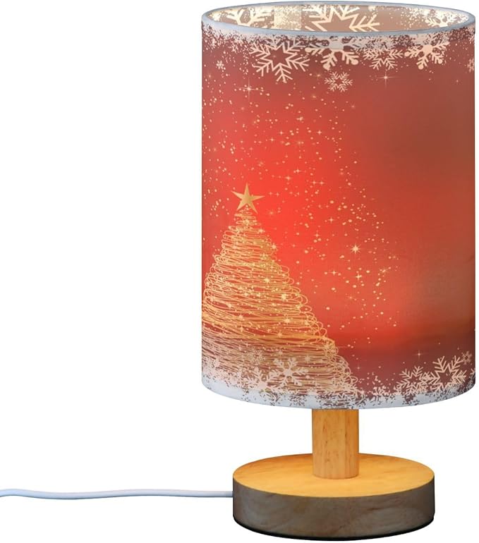 senya Table Lamp Bedside Lamps for Bedroom Nightstand Lamp with USB C Charging Ports and AC Outlet Sparkle Christmas Tree for Living Room Office Desk